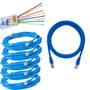 Imagem de Cabo de Rede Cat6 2 Metros Ethernet 1000 Megabits Azul 5 Un