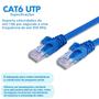 Imagem de Cabo de Rede Cat6 2 Metros Ethernet 1000 Megabits Azul 5 Un