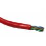 Imagem de Cabo de rede cat6 50 metro vermelho 4px23awg internet megatron