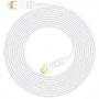 Imagem de Cabo de Rede Cat7 STP 10Gbps - Patch Cable RJ45 Plano Branco 10m