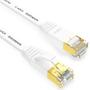 Imagem de Cabo de Rede Cat7 STP 10Gbps - Patch Cable RJ45 Plano Branco 10m
