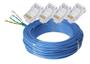 Imagem de Cabo de rede lan internet cat5 interno - 20 metros + 4 rj45