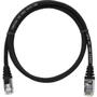 Imagem de Cabo de Rede Patch Cord Cat5e 100% Cobre Blindado Preto 1 Metro