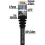 Imagem de Cabo de Rede Patch Cord Cat5e 100% Cobre com  Blindagem Preto 60 centímetros