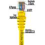 Imagem de Cabo de Rede Patch Cord Cat5e CCA Amarelo 40 centímetros para Internet
