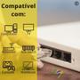 Imagem de Cabo de Rede Patch Cord Cat5e CCA Amarelo 40 centímetros para Internet