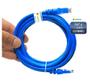 Imagem de Cabo de Rede Patch Cord Ethernet Lan Rj45 Cat 6 Utp Azul 5 Metros