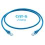 Imagem de Cabo de rede patch cord flexível rj-45 cat-6 2 metros azul - TOMATE