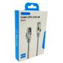 Imagem de Cabo de Rede RJ45 CFTV CAT6 Com 2 Metros Conector Banhado a Ouro LE311
