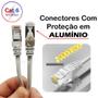 Imagem de Cabo de Rede RJ45 CFTV CAT6 Com 2 Metros Conector Banhado a Ouro LE311