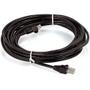 Imagem de Cabo de Rede UTP Patch Cord RJ45 Cat 5e - 10 metros - Preto - Plus Cable PC-ETHU100BK