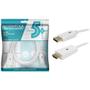 Imagem de Cabo Displayport 1.2 - Displayport + Hdmi Branco 2m C/ Trava