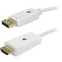 Imagem de Cabo Displayport Para HDMI 2M Com Trava Branco 5+