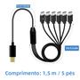 Imagem de Cabo Divisor USB-C 6 em 1 - Carregador Multiportas para Android, Samsung e Tablets