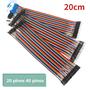 Imagem de Cabo Dupont 20/40 Pinos (20cm) - Macho/Fêmea - Kit Arduino DIY