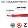 Imagem de Cabo Eletrico Vermelho Bitola De 4,0mm Com 5 Metros 750v