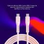 Imagem de Cabo em Silicone USB-C para USB-C Geonav ESC06SPK Rosa