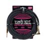 Imagem de Cabo Ernie Ball Instrumento Braided P10 Em L 7,62m Preto