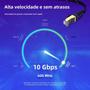 Imagem de Cabo Ethernet Cat7 Plano AMPCOM SFTP RJ45 - Para Roteador, Modem, PC e PS4