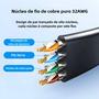 Imagem de Cabo Ethernet Cat7 Plano Gigabit STP RJ45 - Alta Velocidade 10Gbps (1250Mb/s)