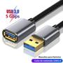 Imagem de Cabo Extensão USB 3.0 Macho/Fêmea - Carregamento para Smartphones, Laptops, TVs e PS4