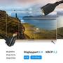 Imagem de Cabo Extensor Displayport DP 1.2 4K@60Hz 2k@144Hz 30cm 90º (J038)