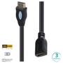 Imagem de Cabo Extensor Hdmi 2.0 4k Ultra Hd 3d Conexão Ethernet 3 Metros - H20f-3