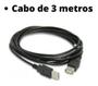 Imagem de Cabo Extensor Usb 2.0 3 Metros - Conectores Macho Fêmea