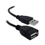 Imagem de Cabo Extensor USB 2.0 X-Cell, USB Macho x USB Fêmea, 2m, Preto - XC-M/F-2M