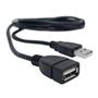 Imagem de Cabo Extensor USB 2.0 X-Cell, USB Macho x USB Fêmea, 2m, Preto - XC-M/F-2M