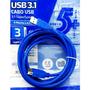 Imagem de Cabo Extensor USB 3.1 Macho E Fêmea Super Velocidade De Dados Para PC Notebook 3 Metros 0187723