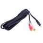 Imagem de Cabo Fio Adaptador P2 Macho Para 2X Rca Macho 3 M Metros