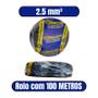 Imagem de Cabo Flexível 750V 2.5mm² Preto - COBRECOM (ROLO COM 100 METROS)