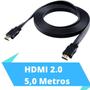 Imagem de Cabo Hdmi 2.0 4K Achatado 3D Full Hd Tv Game Pc 5,0 Metros