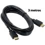 Imagem de Cabo Hdmi 3 Metros 4k Hd Full Hd PerfeitoJogos E Filmes