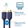 Imagem de Cabo Hdmi Aquario 2.0 4K 3D 19 Pinos 1 Metro - 4K01