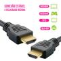 Imagem de Cabo HDMI Full HD P/ TV PC Notebook Console Videogame  10m Alta Resolução   5Gps Video Adaptador Imagem e Som Conversor