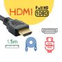 Imagem de Cabo HDMI, Mini HDMI e Micro HDMI 1.5m 3 em 1 Preto