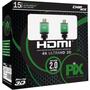 Imagem de Cabo HDMI PIX 15m 2.0 4K UltraHD 19 Pinos com Filtro 018-1520