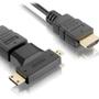 Imagem de Cabo Hdmi X Hdmi C/ Adaptador Mini/micro 1,8 Metros Elgin