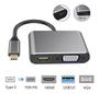 Imagem de Cabo Hub Adaptador Usb-c Para Hdmi, Vga, Usb-c  FY-788