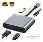 Imagem de Cabo Hub Adaptador Usb-c Para Hdmi, Vga, Usb-c  FY-788