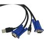 Imagem de Cabo Kvm 2X1, 2 Vga Macho 1 Usb Tipo B E 1 Usb Tipo A 1,5 Mt