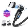 Imagem de Cabo Magnético USB-C e Micro USB - 540° de Rotação, com LED - iPhone, Xiaomi, Huawei, Samsung