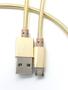 Imagem de Cabo Metalizado Micro USB 2.1 A Dourado Kingo - 7885102210235