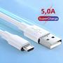 Imagem de Cabo Micro USB Branco 1m/2m - Carregamento Rápido 5A para Samsung, Huawei e Xiaomi