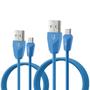 Imagem de Cabo Micro USB Elg CMB512BE 1 Metro + 2 Metros - Azul