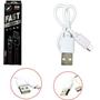 Imagem de Cabo Micro Usb V8 Universal 2.1A 10 Centímetros Branco