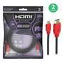 Imagem de Cabo Mini HDMI X HDMI 2.0 4K ULTRA HD 19 Pinos Áudio E Vídeo Para Eletrônicos 2 Metros 0189400