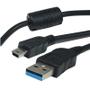 Imagem de Cabo Mini Usb 1,8m 3.0 V3 C/ Filtro P/ Controle Ps3 Camera